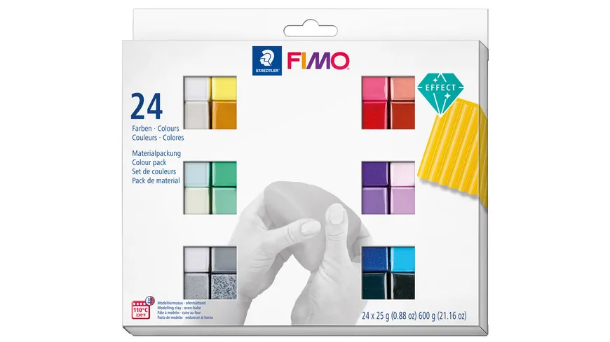 STAEDTLER Modelliermasse FIMO® effect 24er Materialpackung 600 g