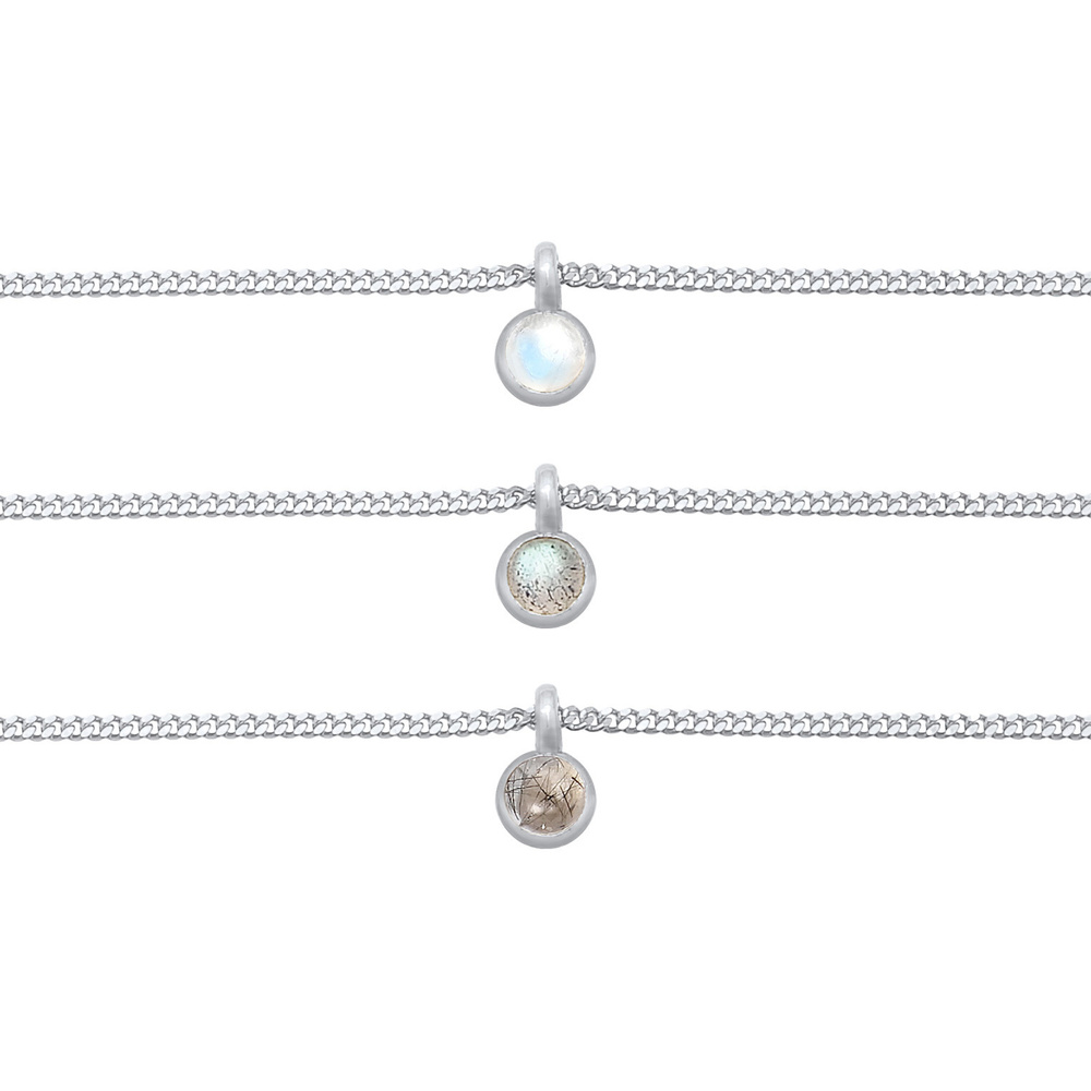 Elli PREMIUM Elli PREMIUM Collier Tour de cou pour dames avec tourmaline Lunestone et Labrador collier