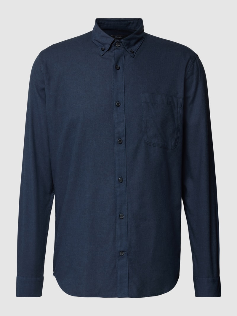 Freizeithemd mit Under-Button-Down-Kragen Modell 'trostol' in marineblau