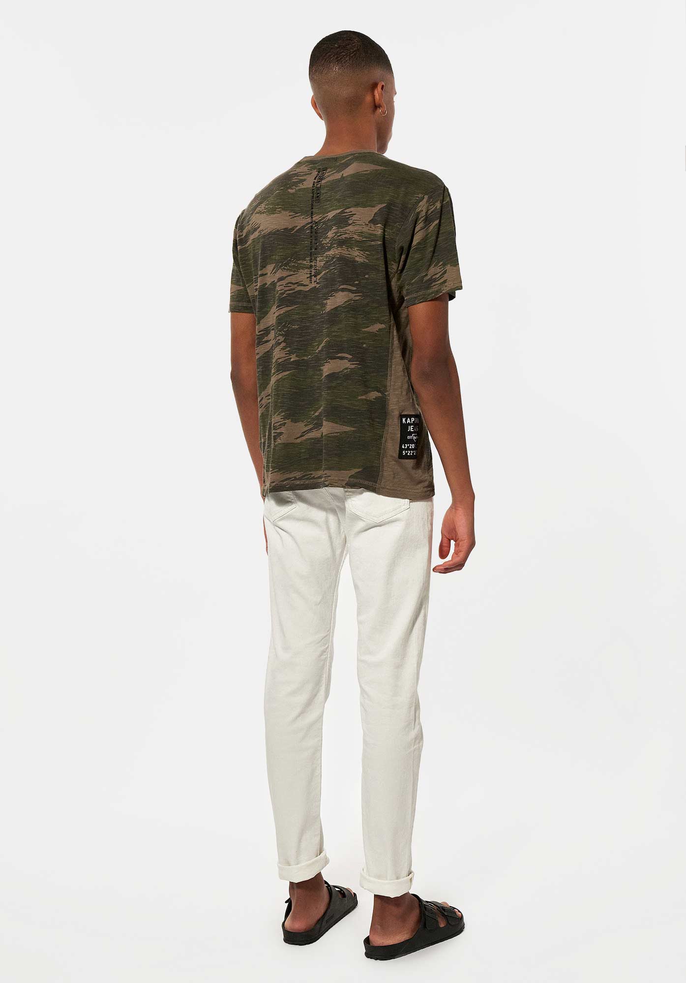 MAEL   T-shirt camouflage kaki Homme en 100% coton