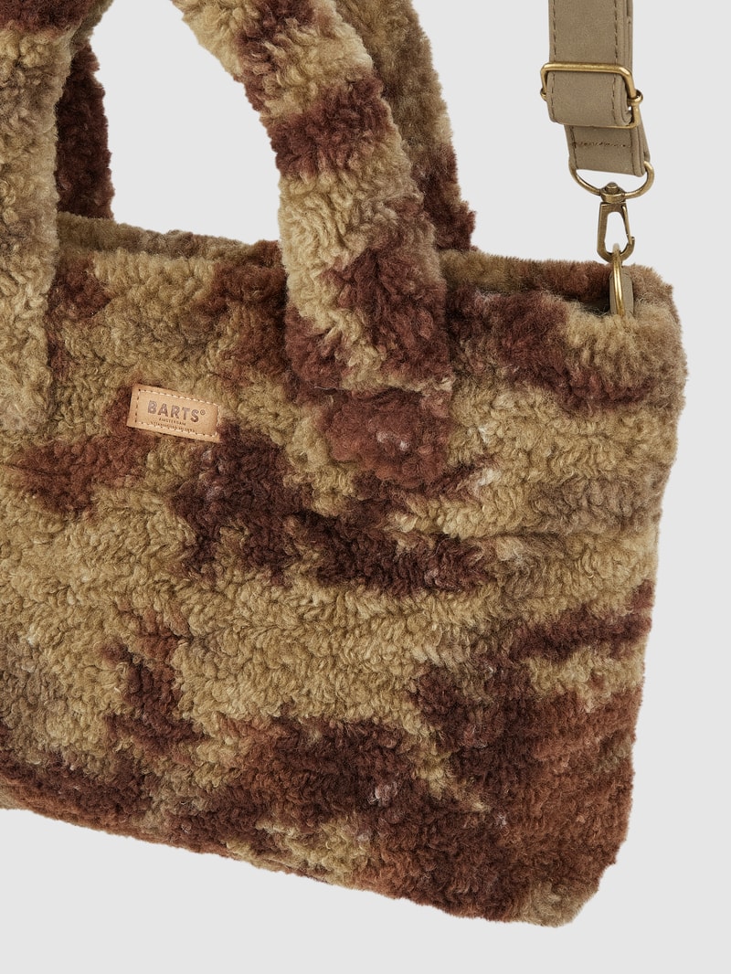 Shopper aus Kunstfell Modell 'Gia' in olivgrün