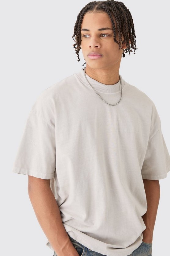 Oversize T-Shirt mit Moto-Print