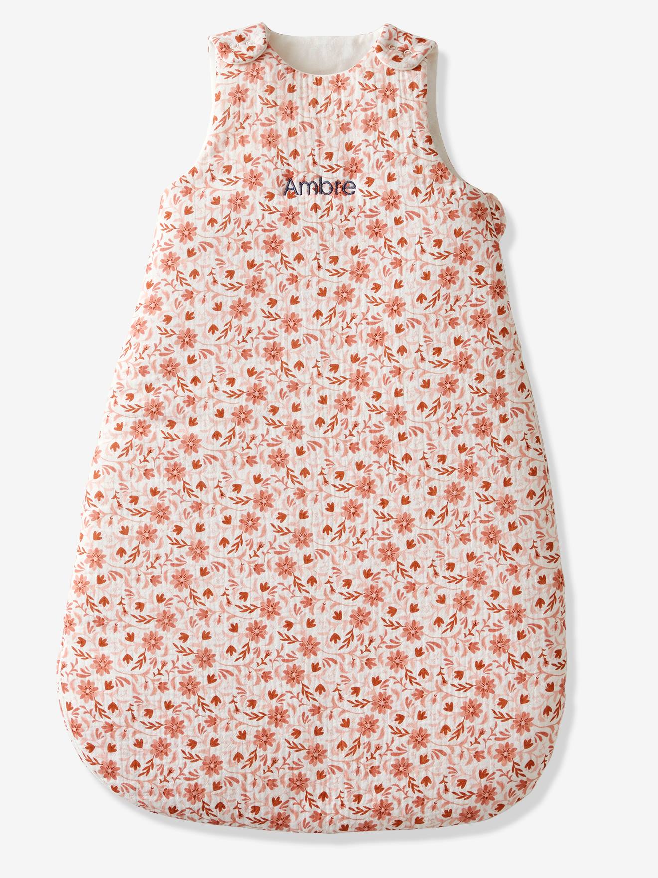 Gigoteuse sans manches personnalisable HAPPY BOHÈME rose imprimé