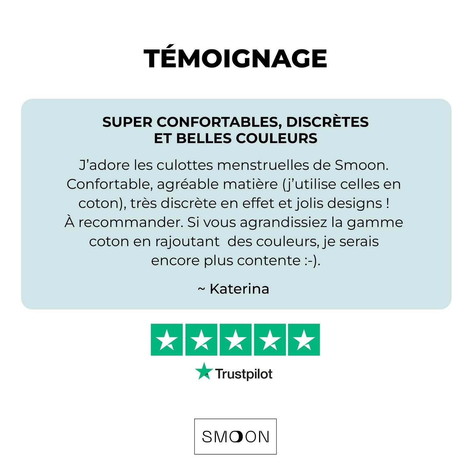 Smoon Lingerie bešavne pamučne menstrualne gaćice za obilno krvarenje