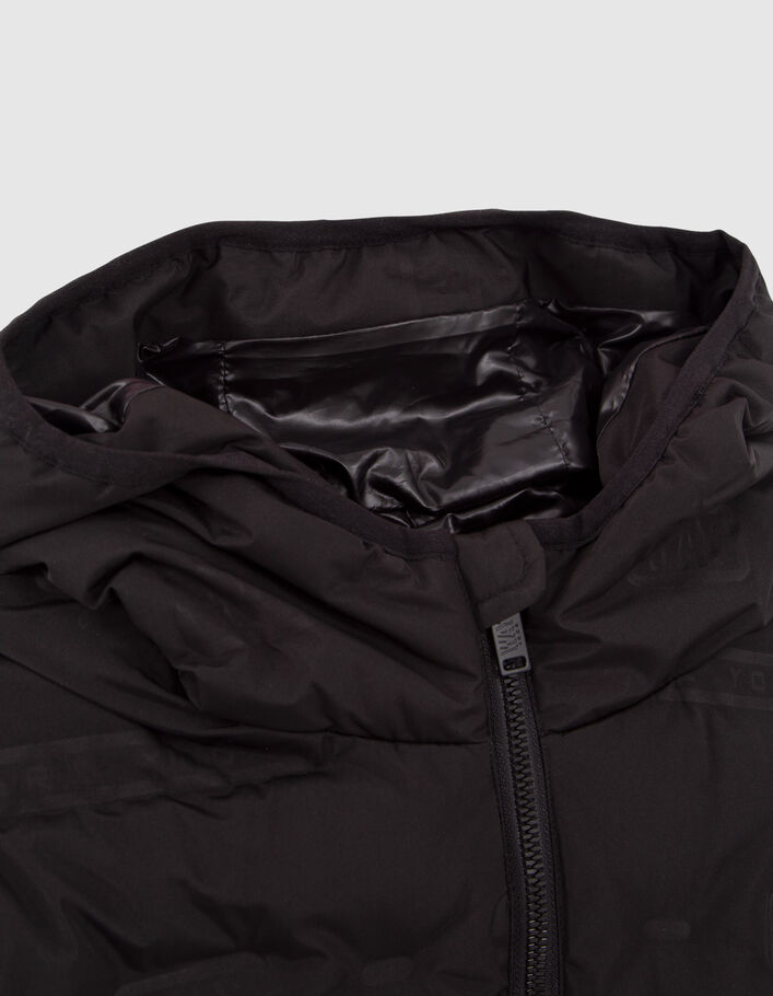 Doudoune noire matelassage thermosoudé garçon