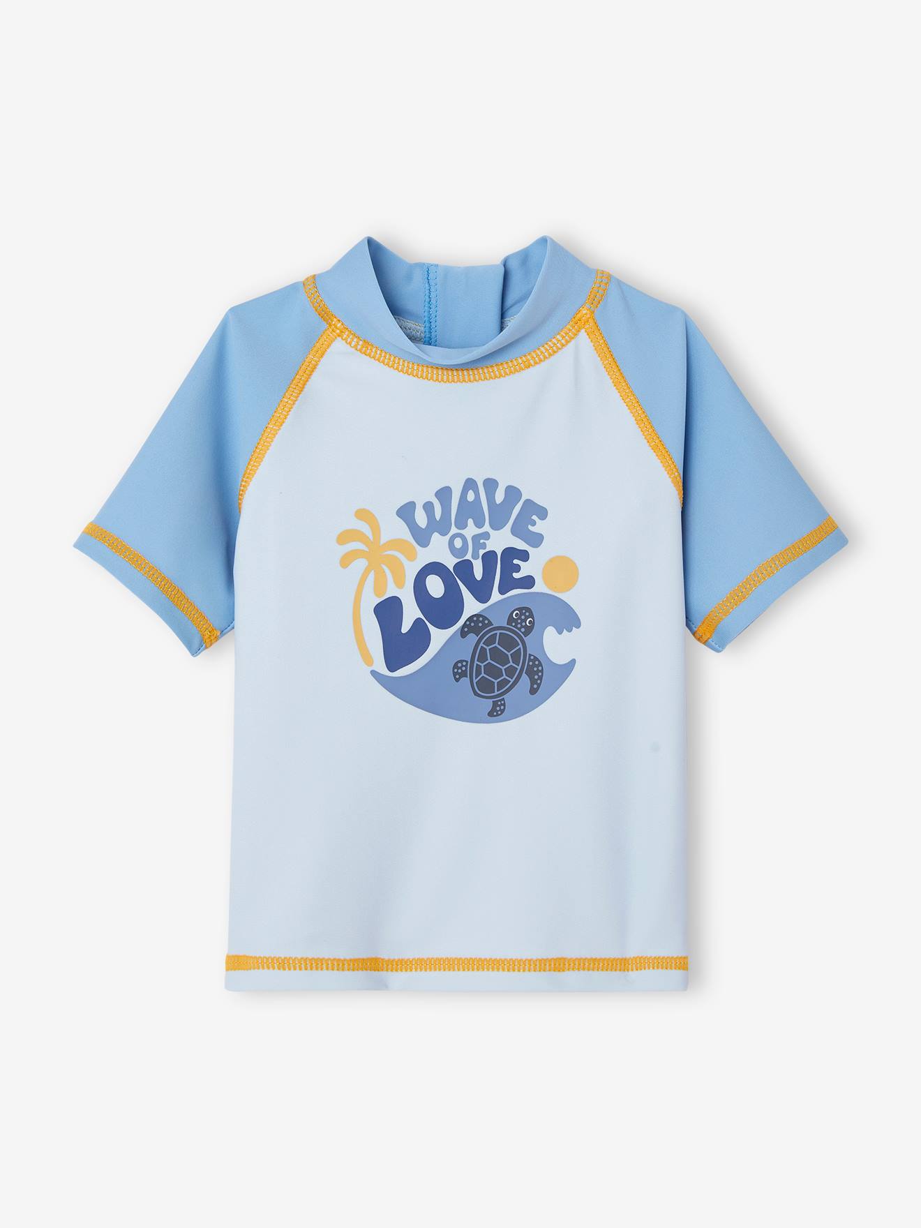 Vertbaudet Jungen Baby-Set mit UV-Schutz: Shirt, Badehose & Sonnenhut Oeko-Tex - aquamarine