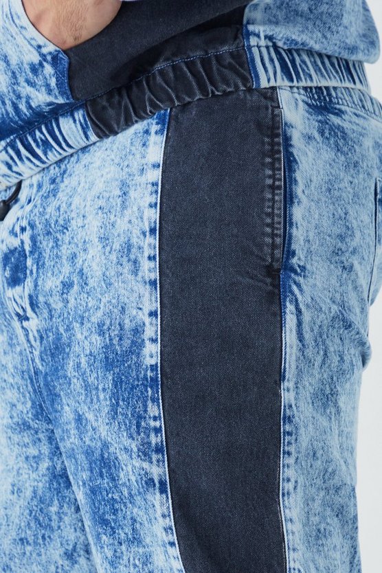 Plus lockere Batik Denim-Jogginghose