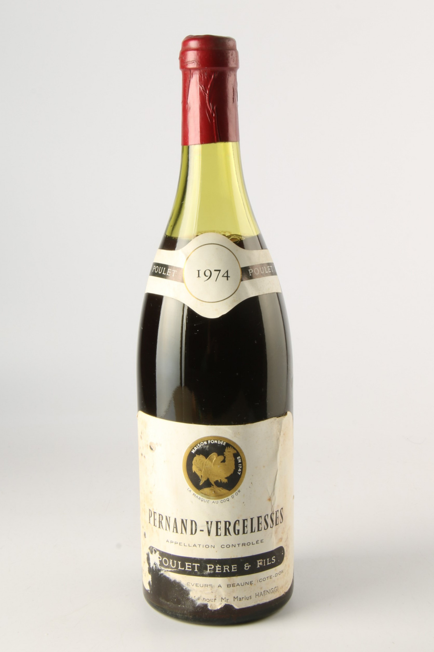 Vin 1974 POULET PERE ET FILS 1974, Pernand Vergelesses. Vin ancien - SoDivin