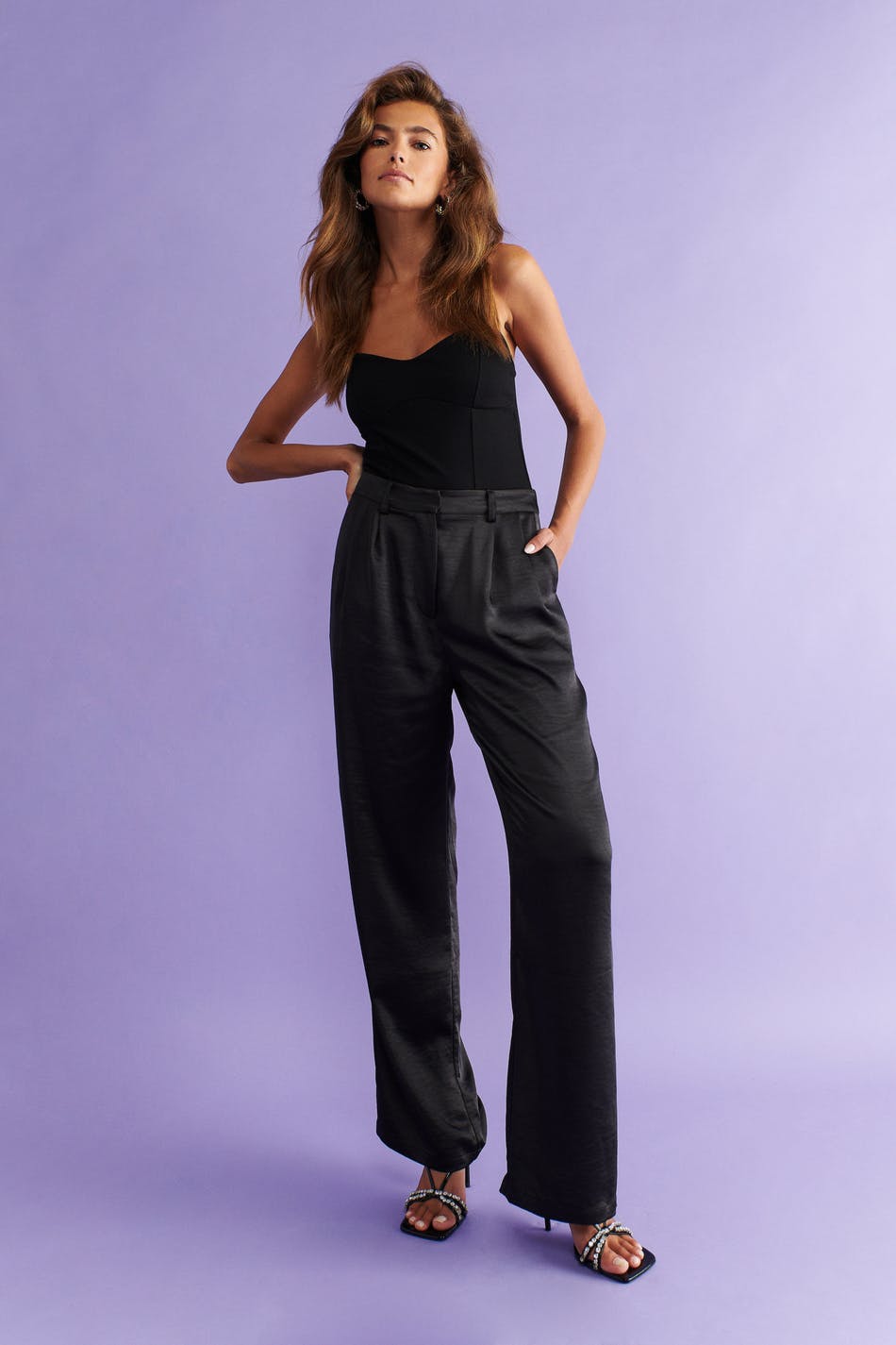 Raya satin trousers