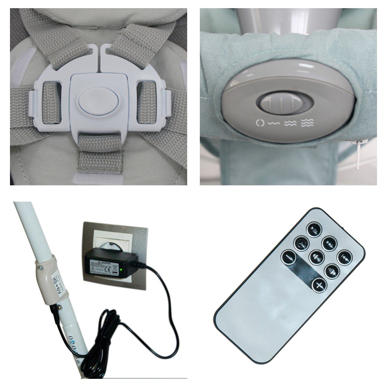 Lorelli Babywippe Babywippe elektrisch Tango 2 in 1, Fernbedienung, MP3, Timer, Mobile