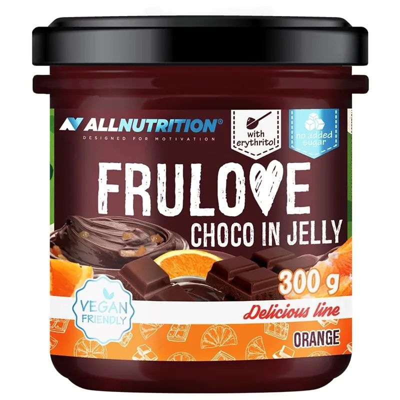 Allnutrition Frulove čokolada u želeu s okusom naranče - voće u gelu 300 g