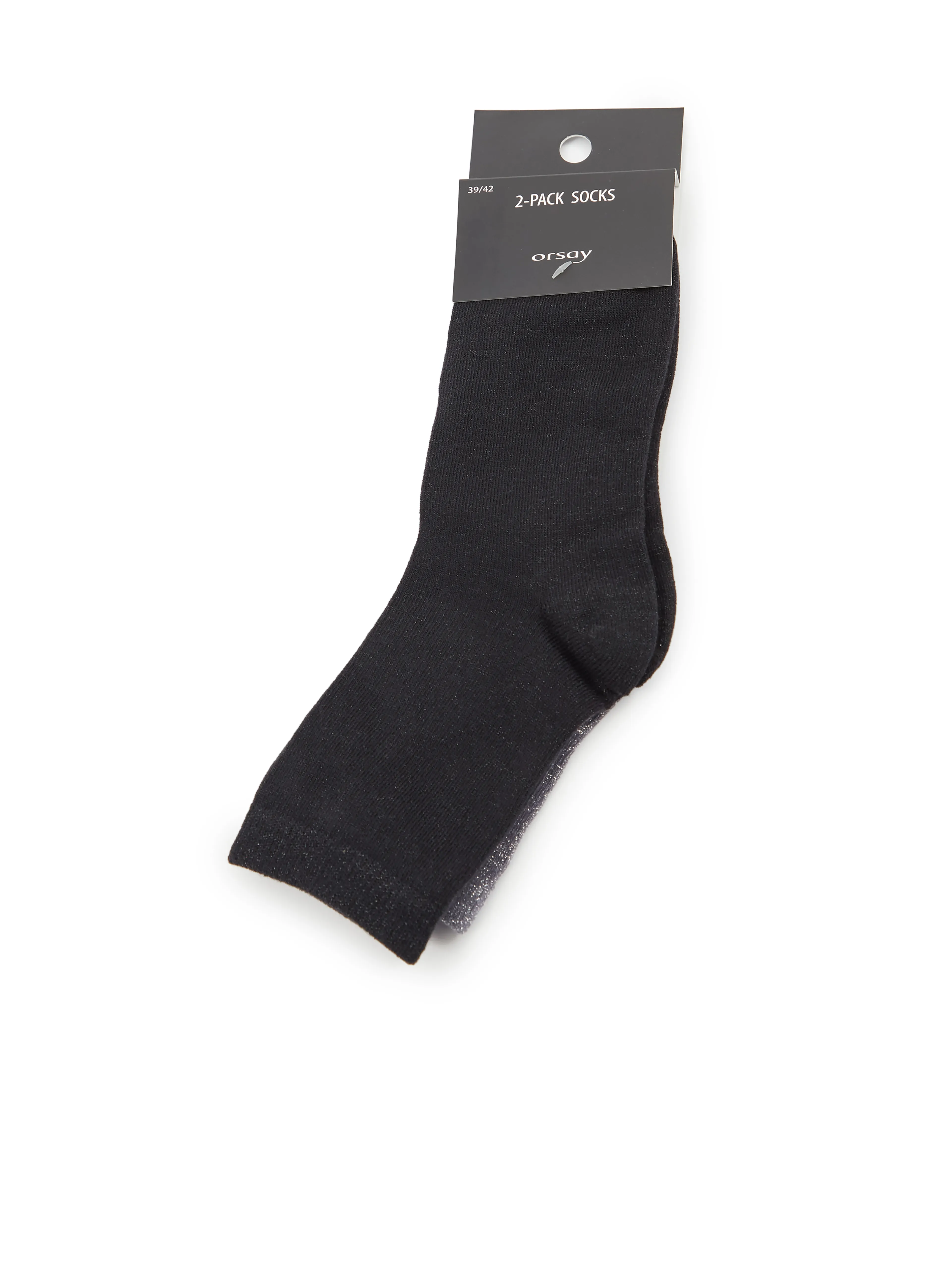 Schwarze Damensocken, 2er-Set ORSAY