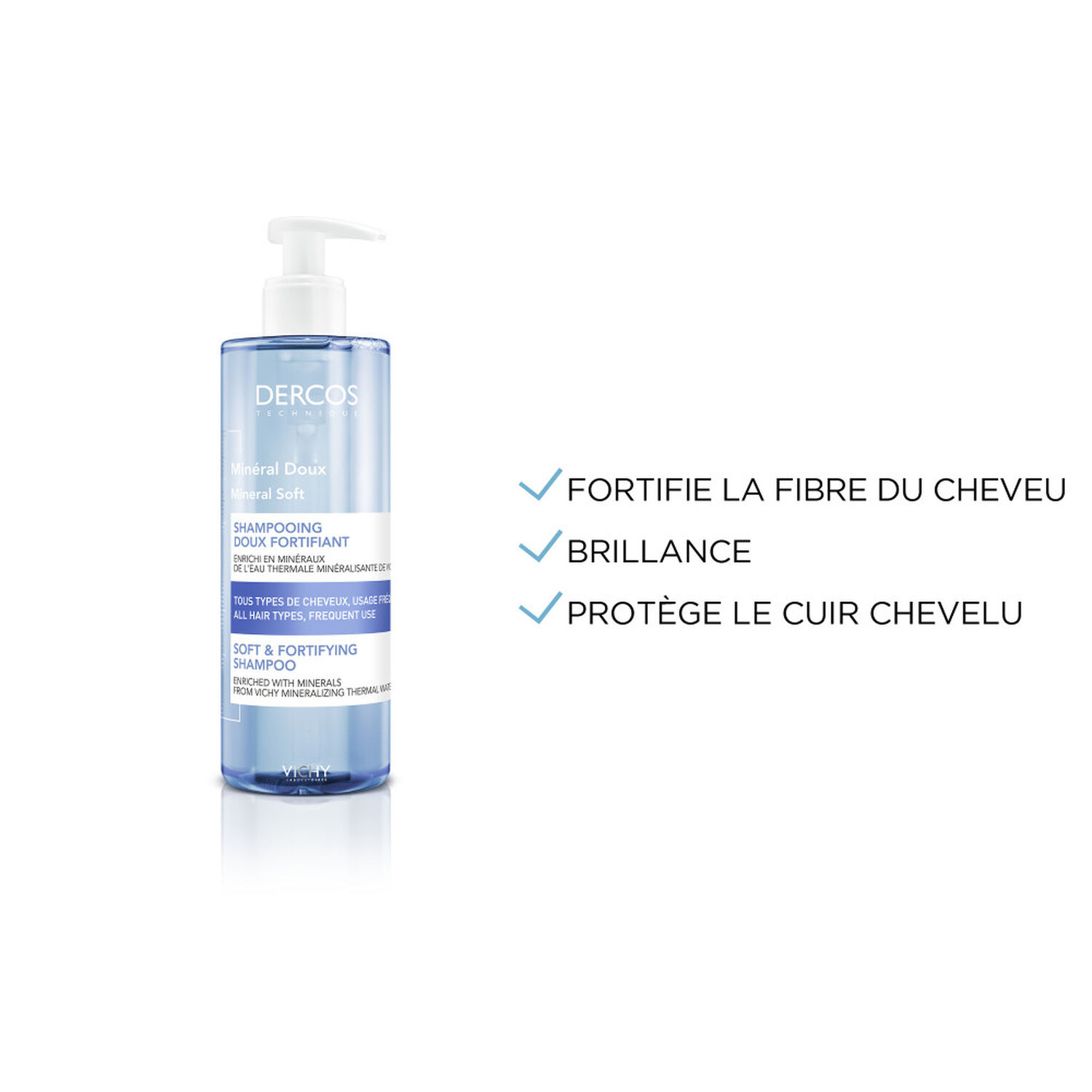 Vichy Dercos Technique Shampooing Minéral Doux Fortifiant 400 ml