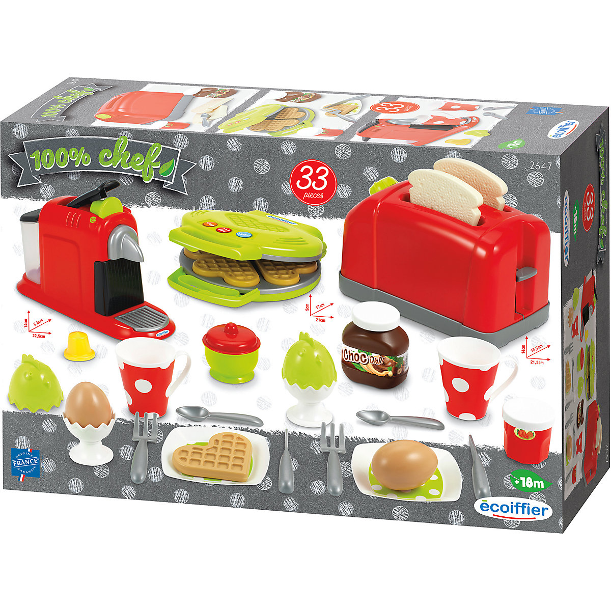 Großes Spielset mit Toaster und Waffeleisen