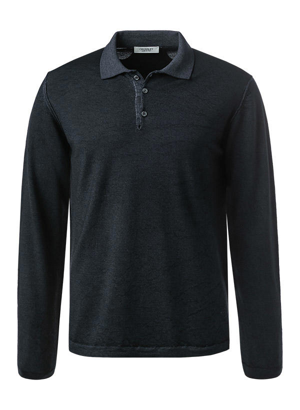 CROSSLEY, Pullover, Wolle, dunkelblau meliert