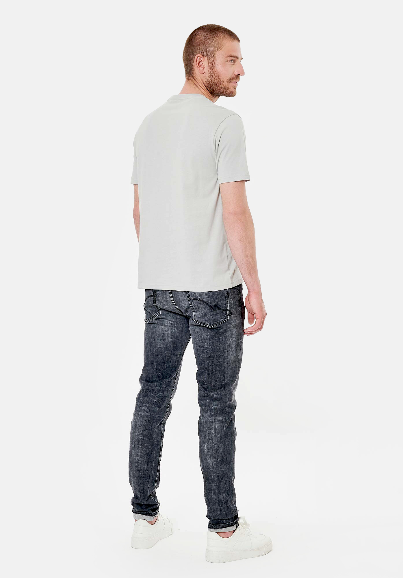 LERES  T-shirt gris homme 100% coton