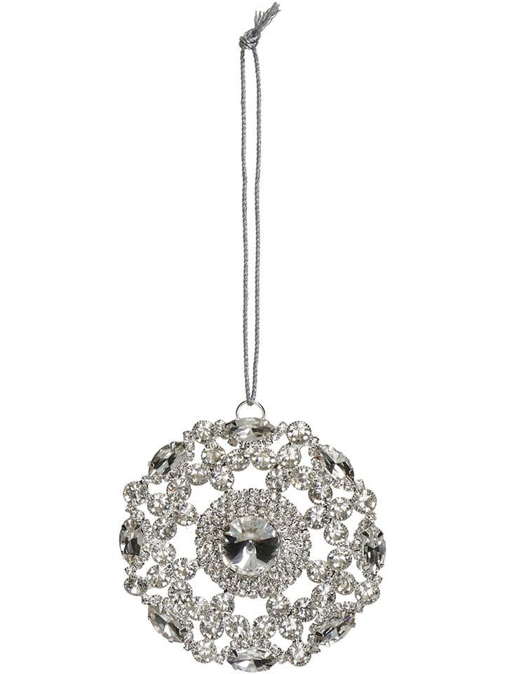 Kersten 4er-Set: Dekoanhänger ''Broche'' in Silber - Ø 8 cm günstig kaufen onesize