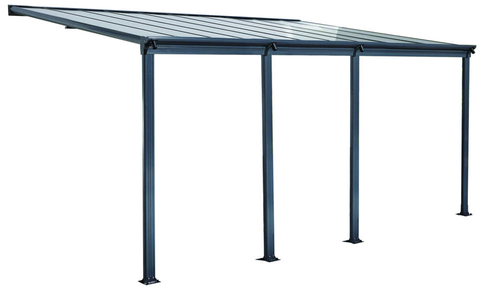 HC Garten & Freizeit Terrassenüberdachung-/ Terrassendach Veranda, 618 x 303 x 258 cm - Anthrazit