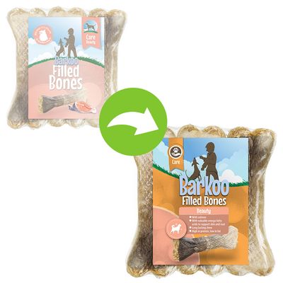 Barkoo gefüllte Kauknochen - Beauty (mit Lachs)
