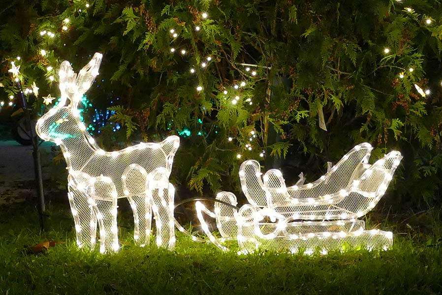 Gartenpirat Gartenpirat Rentier mit Schlitten mit 216 LED beleuchtet warmweiß für außen