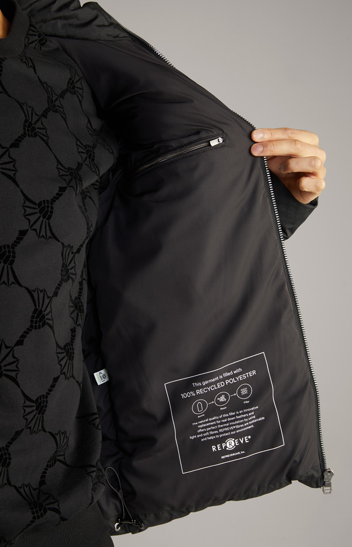 Cornflower Steppjacke Vastos in Schwarz