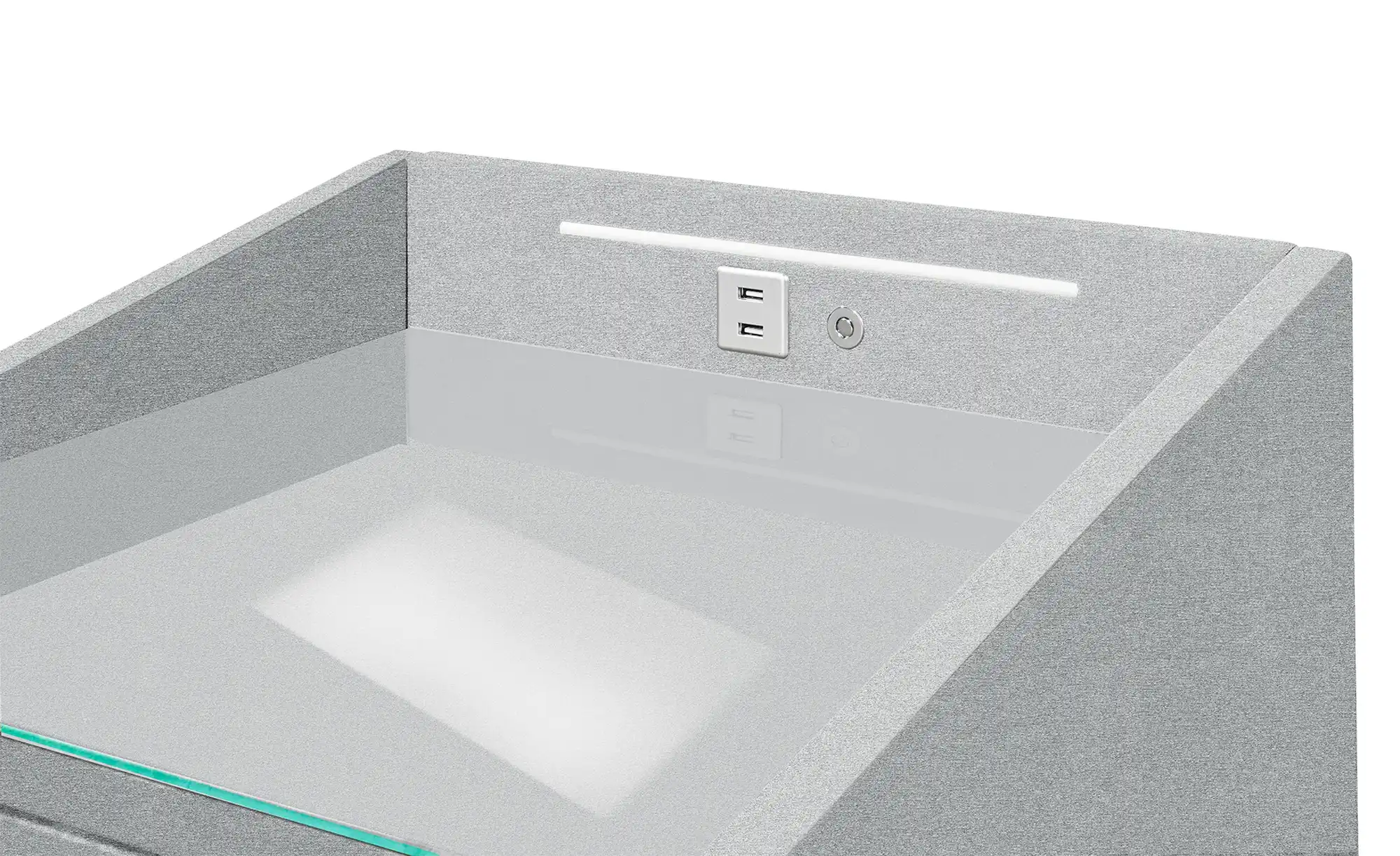 Kollektion Kraft Nachtkonsole mit LED-Beleuchtung und USB-Ladeanschlüssen