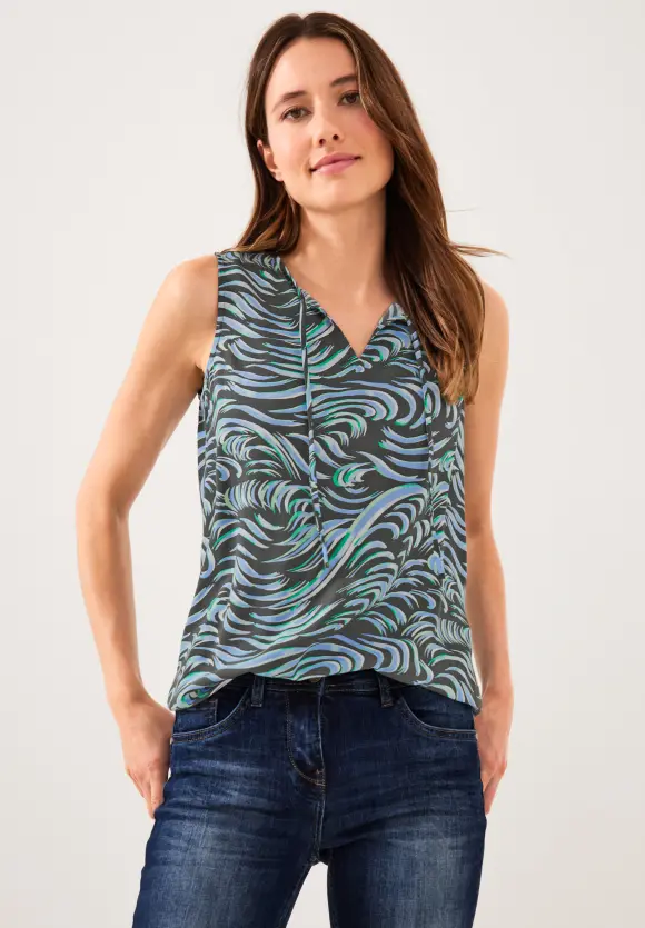 CECIL Bluse mit Wellenprint