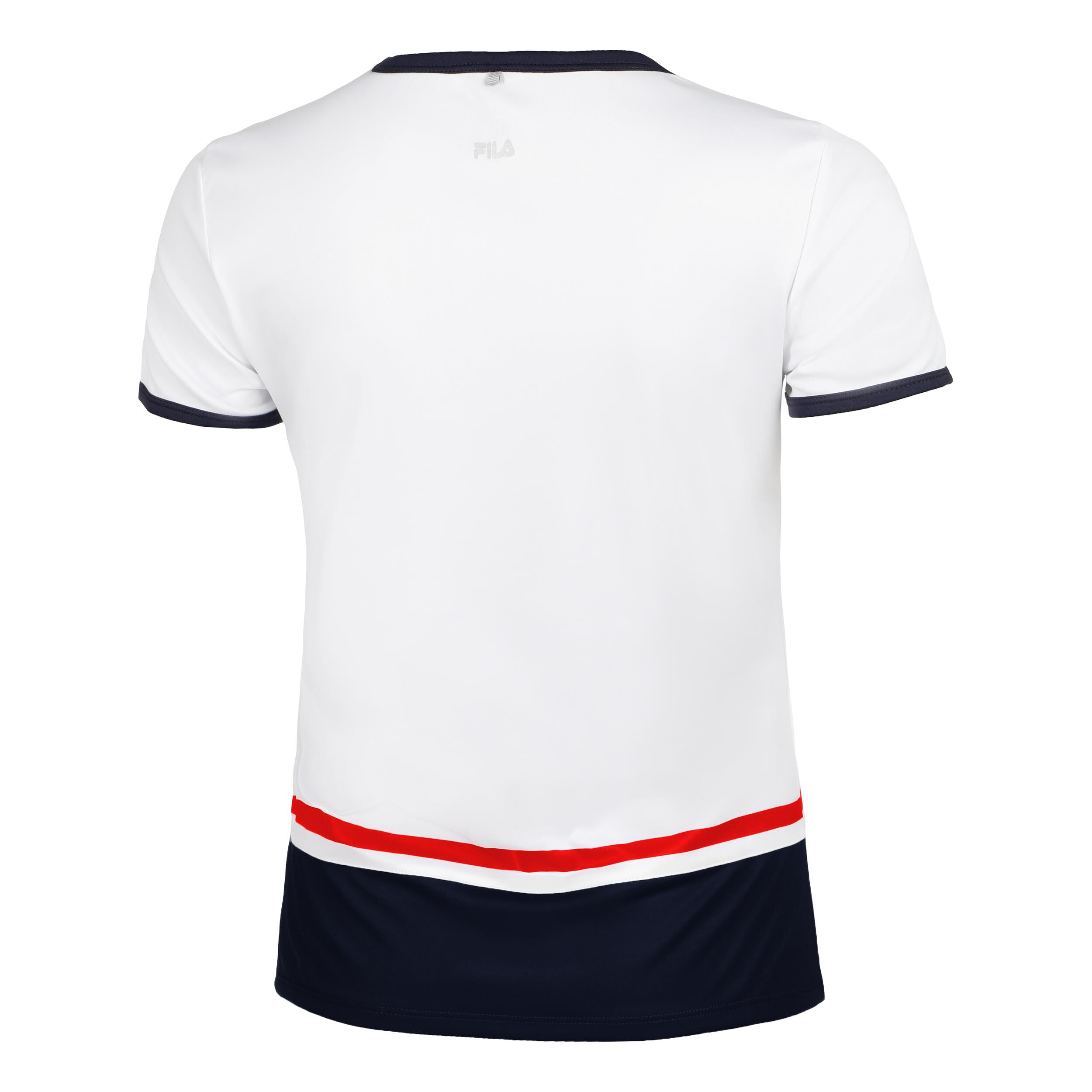 Elisabeth T-Shirt Damen - Weiß, Dunkelblau
