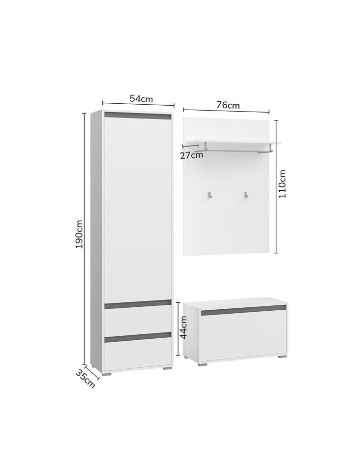 ebuy24 Weiß 146 x 35 cm günstig kaufen onesize