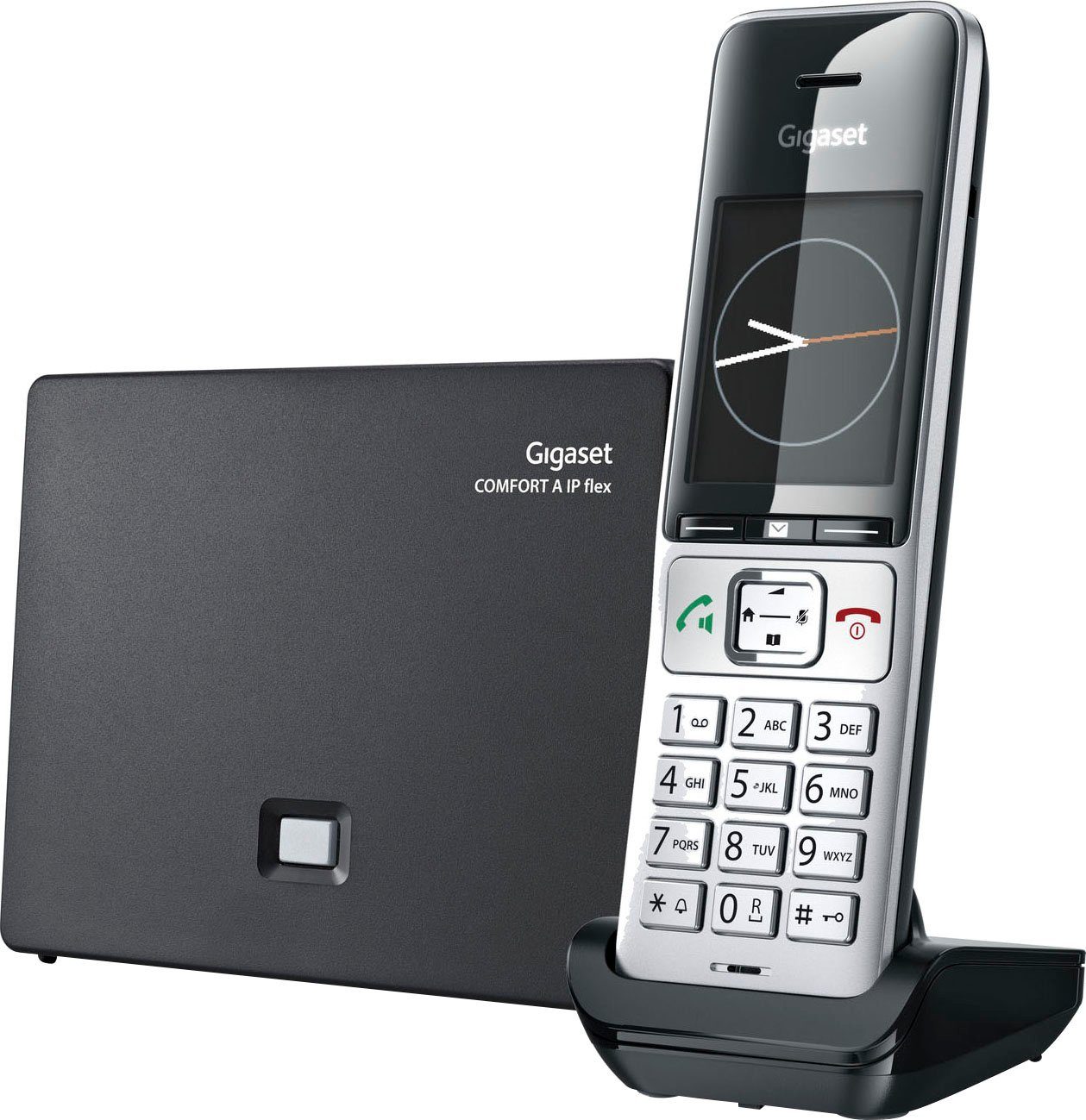 Gigaset COMFORT 500A IP flex Schnurloses DECT-Telefon (Mobilteile: 1, LAN (Ethernet)
