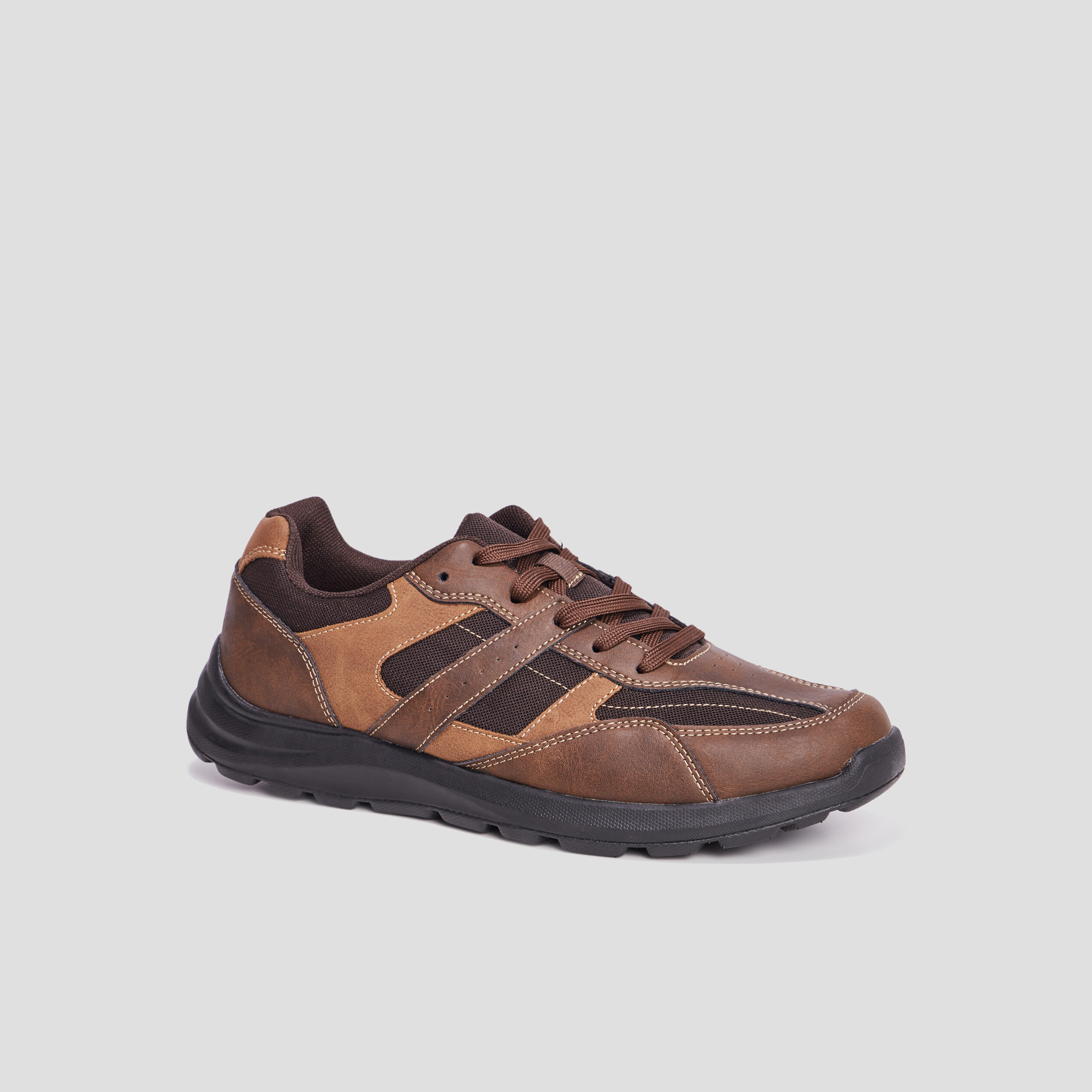 Derbies à lacets Walking Daco marron homme | La Halle