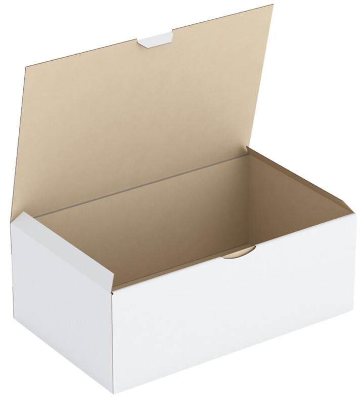 RAJA Versandkarton 1-wellig Pappe 220 (B) x 130 (T) x 350 (H) mm Weiß 50 Stück
