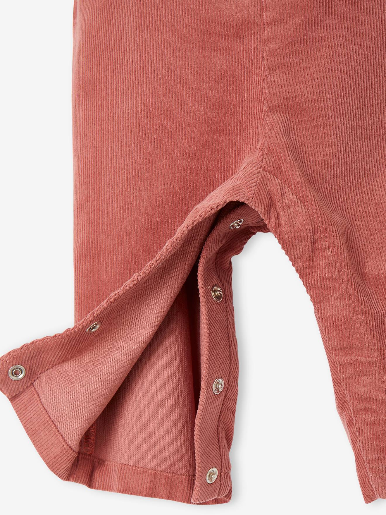Vertbaudet Mädchen Baby-Set: Bluse und Latzhose - altrosa