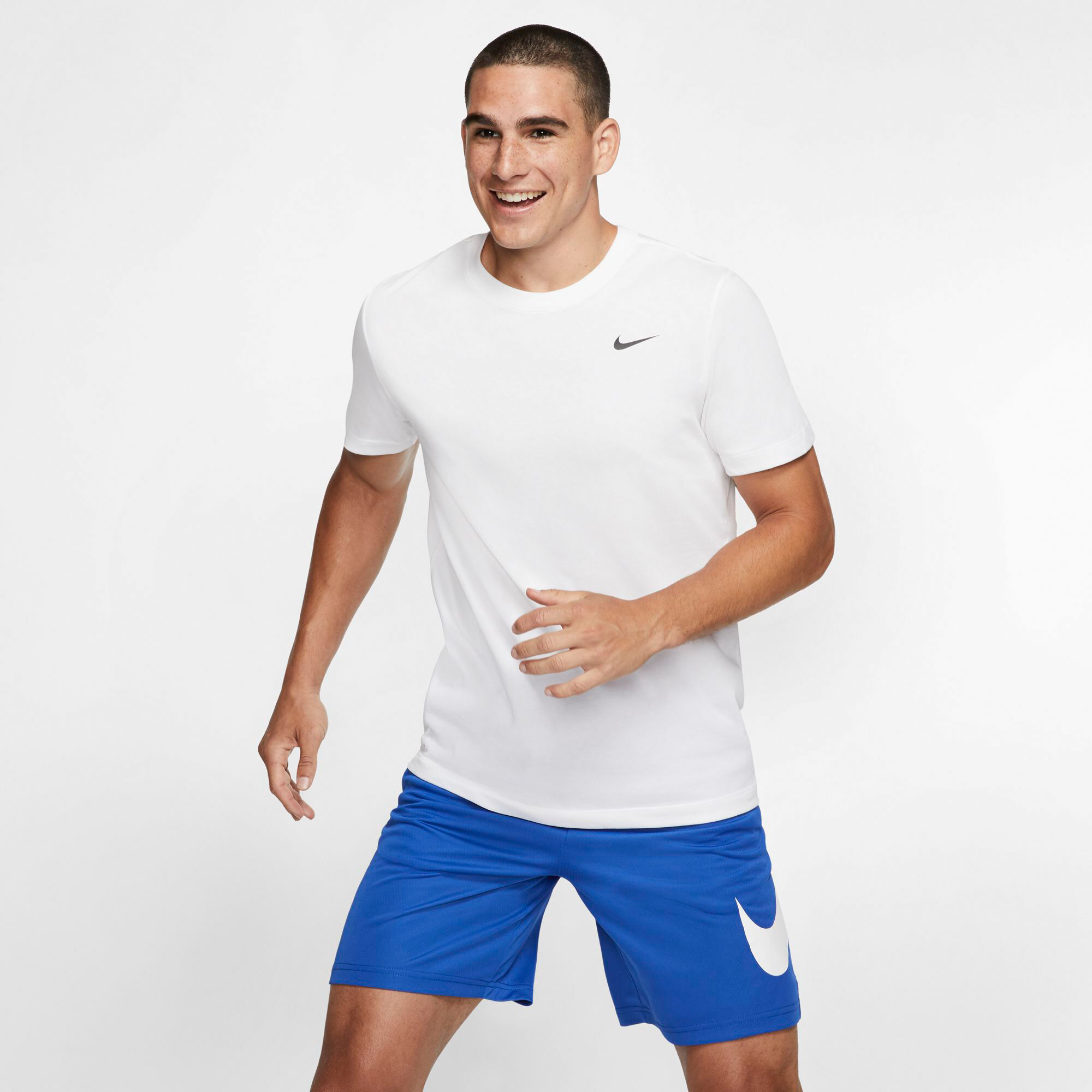 Dri-Fit T-Shirt Herren - Weiß, Schwarz