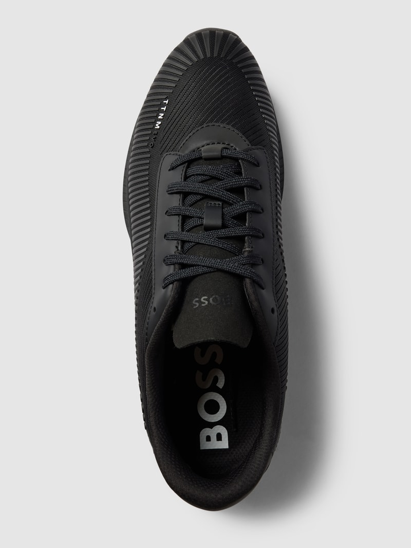 Sneaker mit Label-Details Modell 'EVO' in schwarz