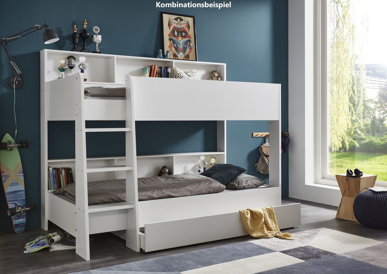 Relita Bettkasten auf Rollen zu Etagenbett SWAY Dekor Weiß