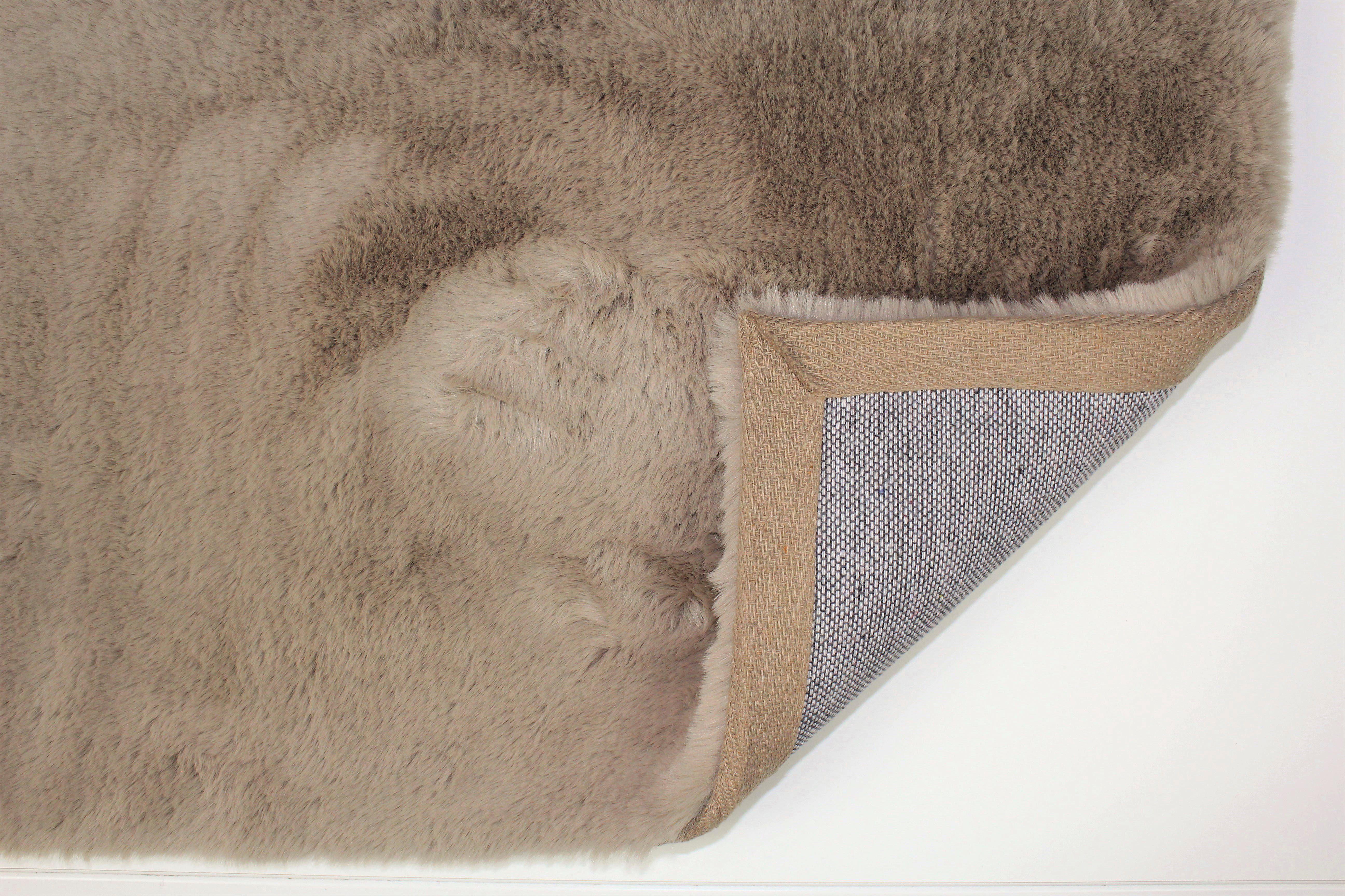 Fellteppich Roger, Dekowe, rund, Höhe: 20 mm, Kunstfell, Kaninchenfell-Haptik, ein echter Kuschelteppich