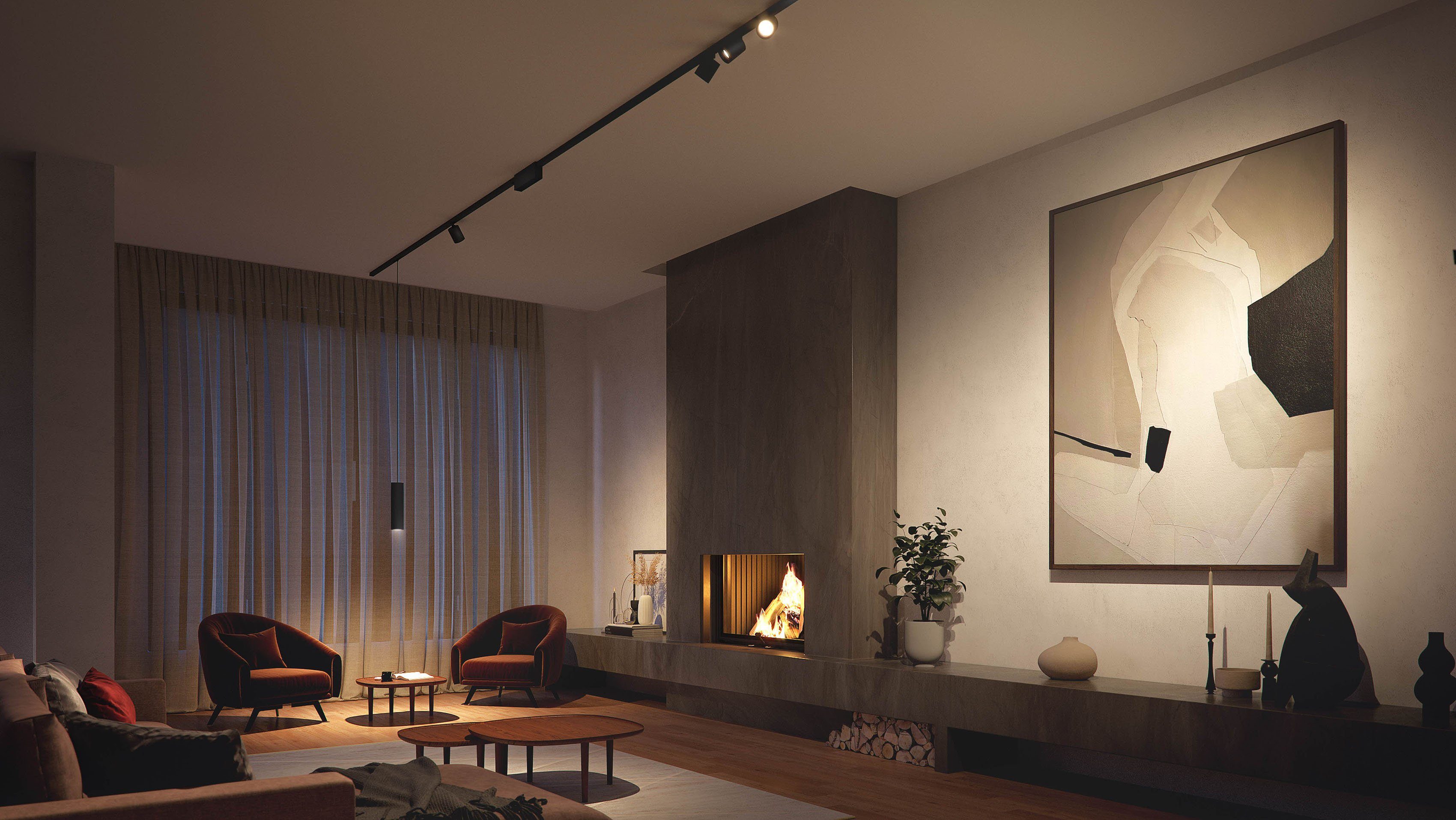 Philips Hue LED Pendelleuchte Perifo, Dimmer, LED fest integriert, Farbwechsler, Schienensystem