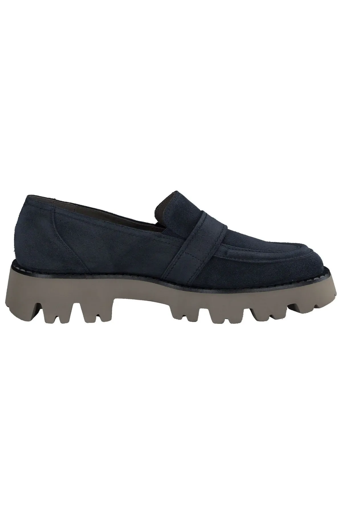 Paul Green  Flacher Schuh - Blau - Blockabsatz