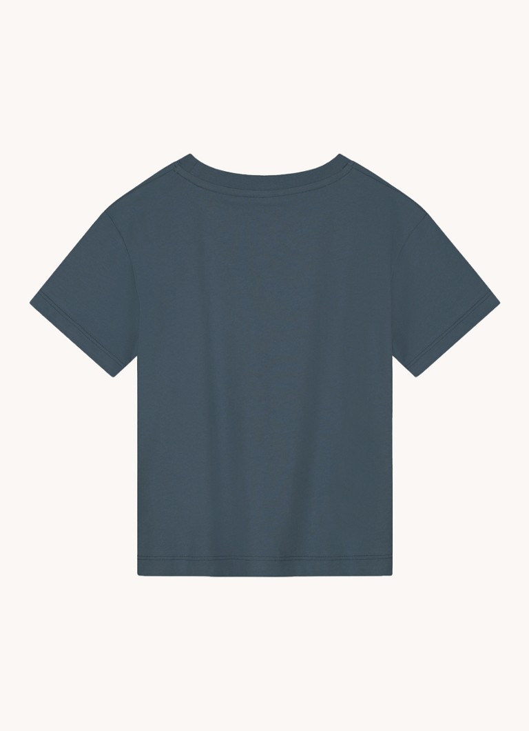 Tricou cu guler rotund din bumbac organic Gray Label