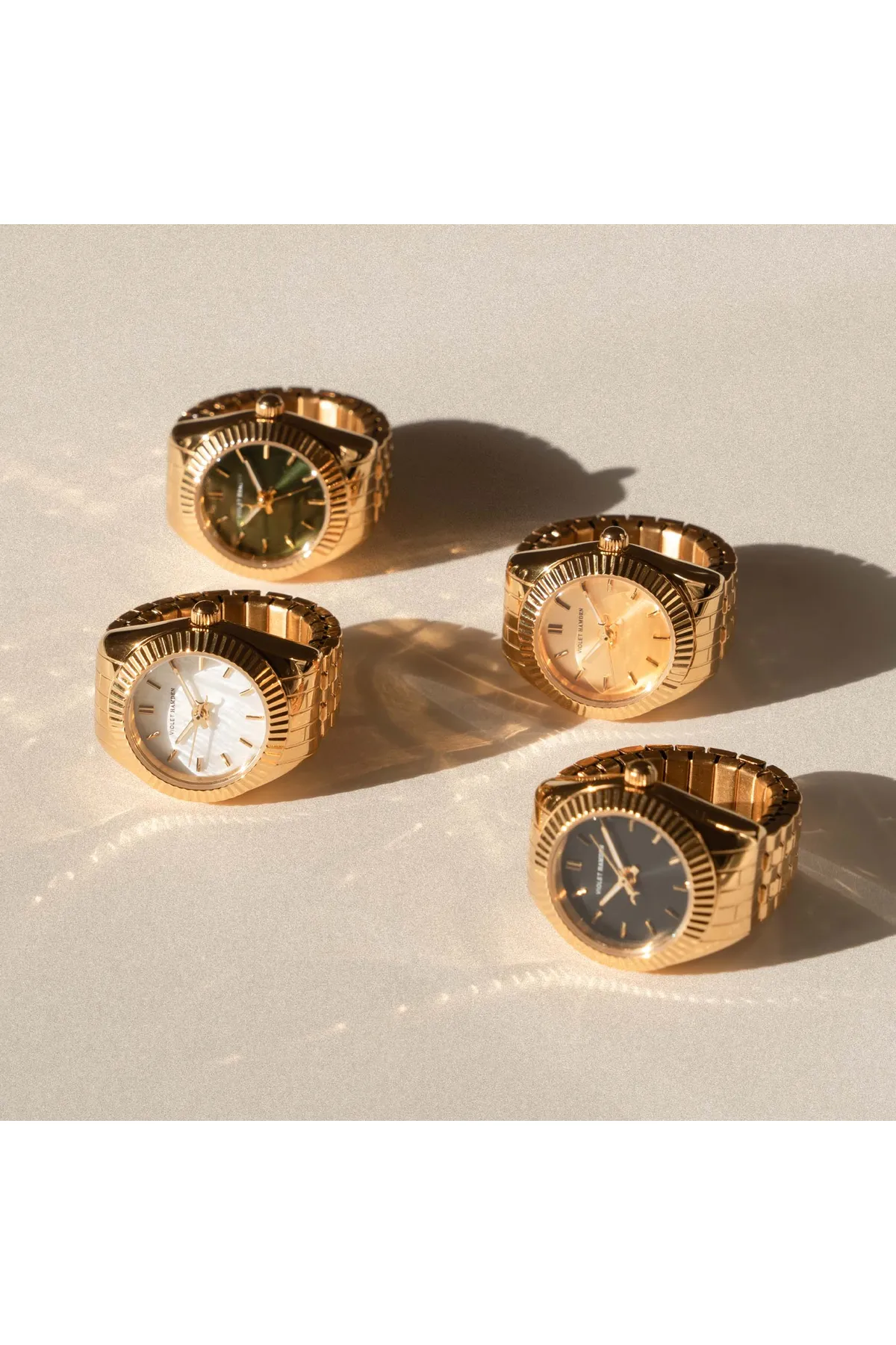 Violet Hamden  Sunrise Goudkleurig Ring Horloge VH07017