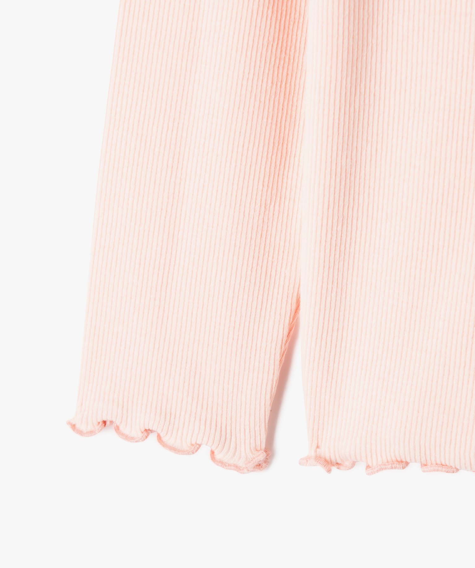 Tee-shirt à manches longues en maille ctelée fille rose | GEMO
