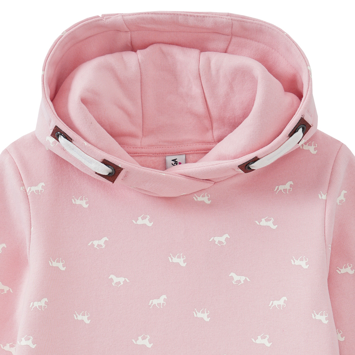 Mädchen Sweatkleid mit Pferde-Allover