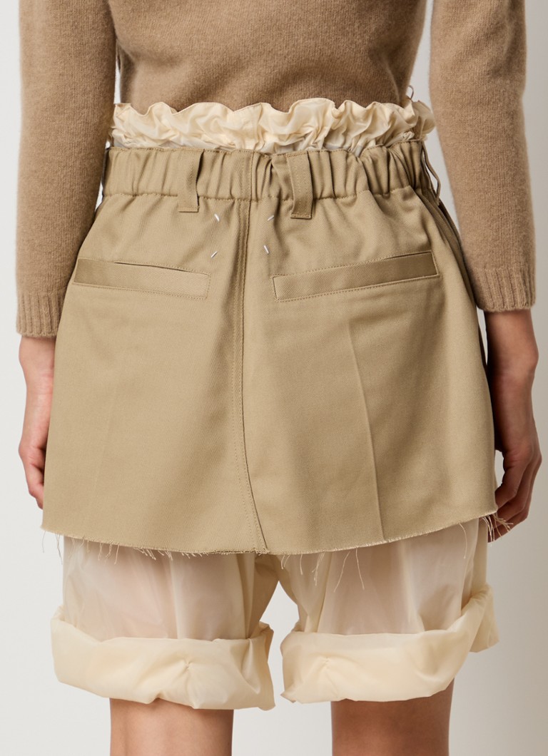 Shorts de cintura alta e corte reto da Maison Margiela com bolsos laterais.