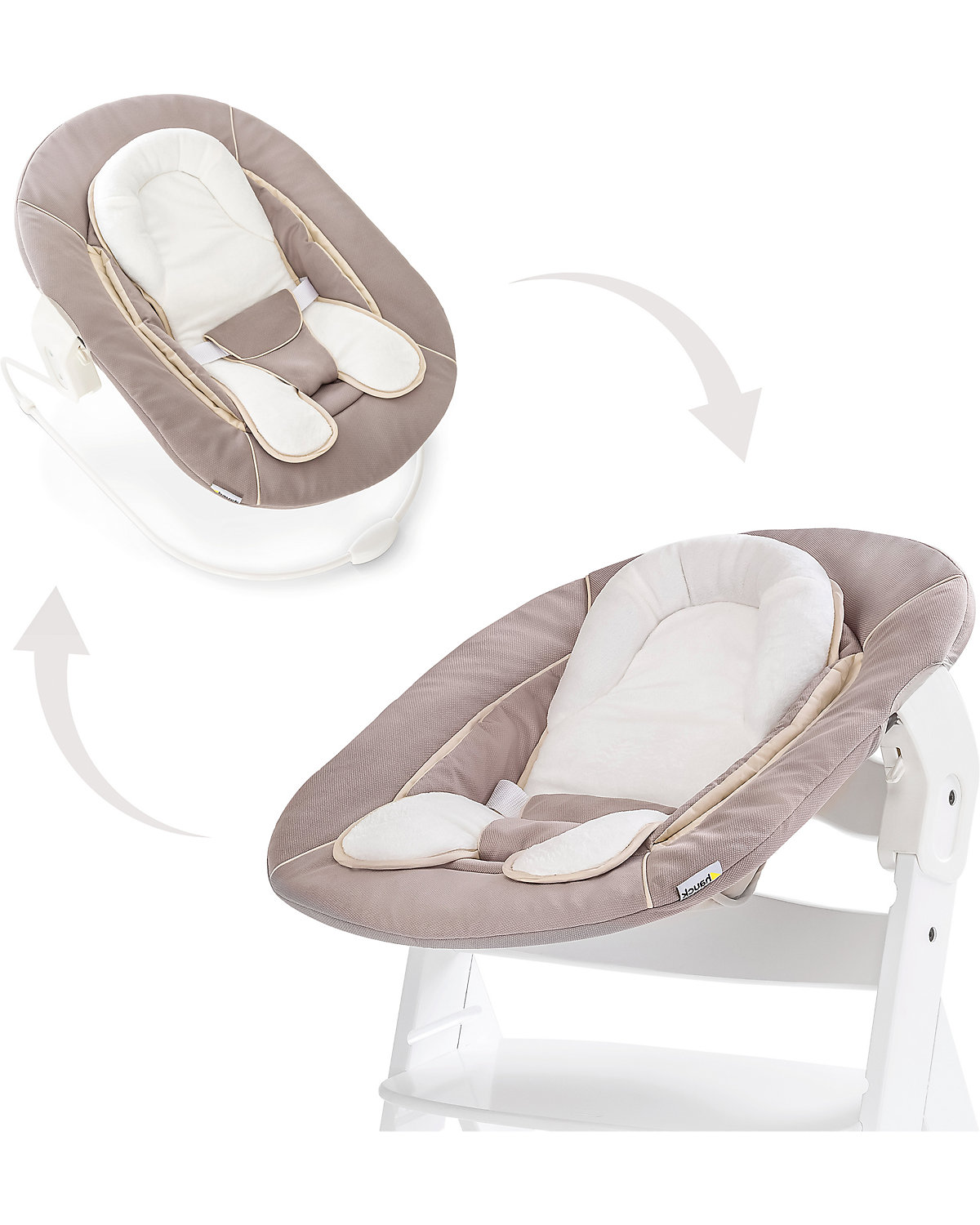 Bouncer 2in1 für Hochstuhl Alpha+ und Beta+ Newborn Set, Stretch Beige
