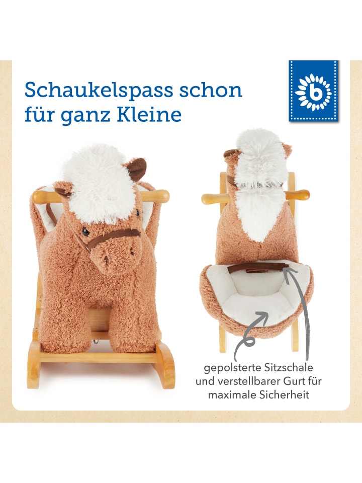 Bieco Spielwaren Plüsch Schaukeltier Pferd in Braun günstig kaufen onesize