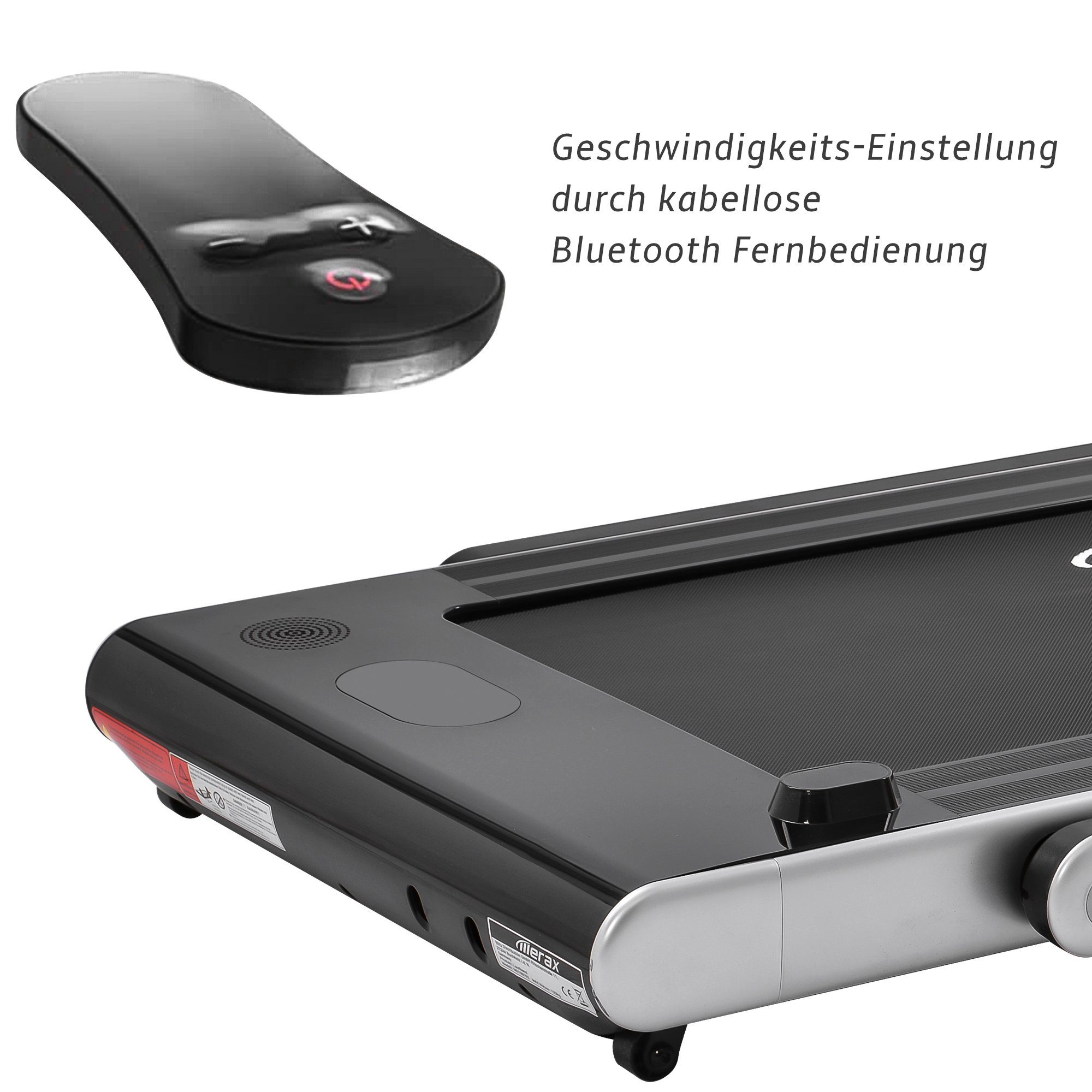 Merax Laufband 2-in-1 klappbar elektrisch, elektro-Laufband, mit 2,25 PS Motor inkl. Fernbedienung/Touchscreen, Bluetooth