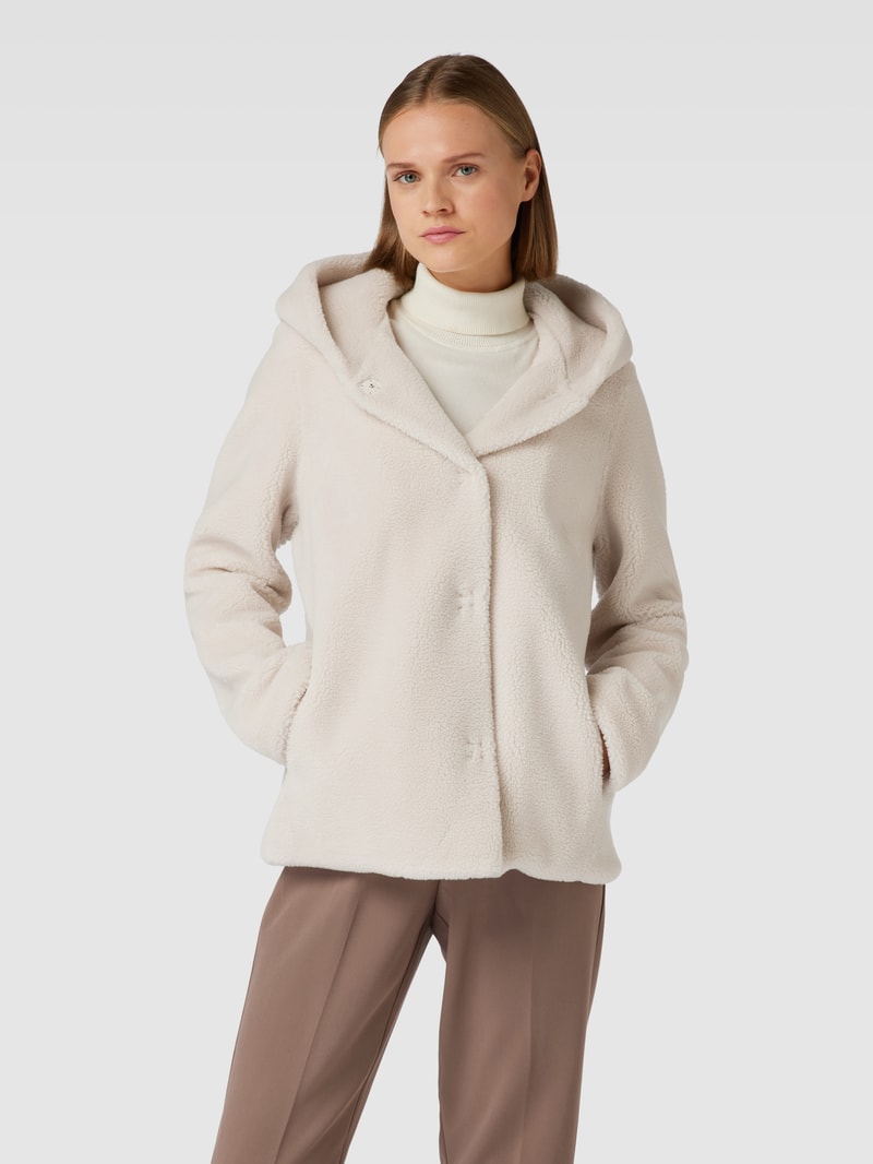 Jacke aus Kunstfell in sand