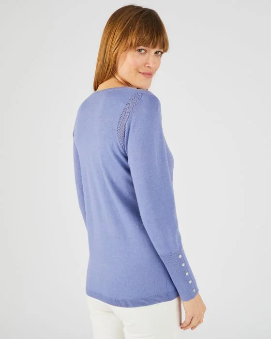 Pull col rond maille fine