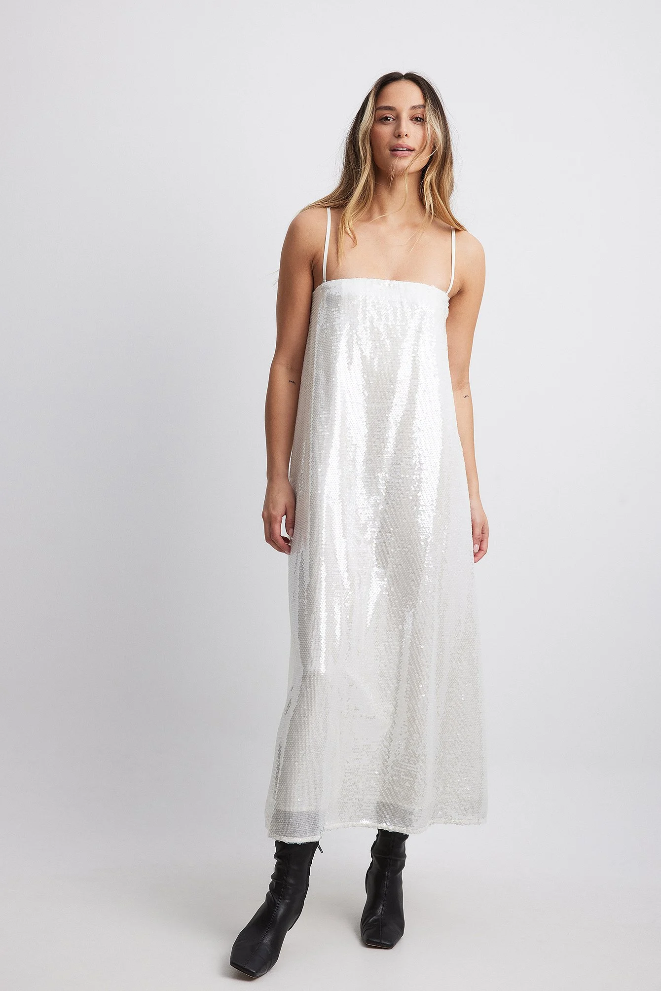 Bandeau-Kleid mit Pailletten